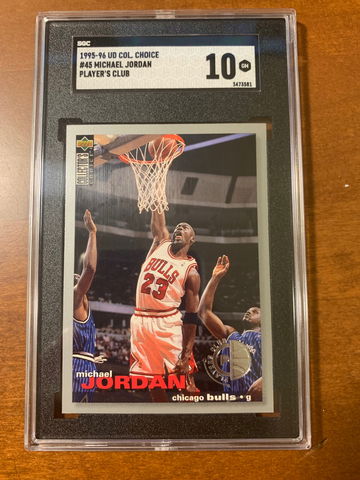 1995-96 UD Col. Choice - #45 Michael Jordan - Player's Club - SGC 10