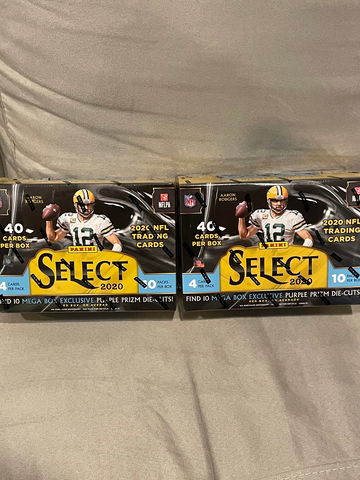 (2) 2020 NFL Select Panini Mega Box Lot
