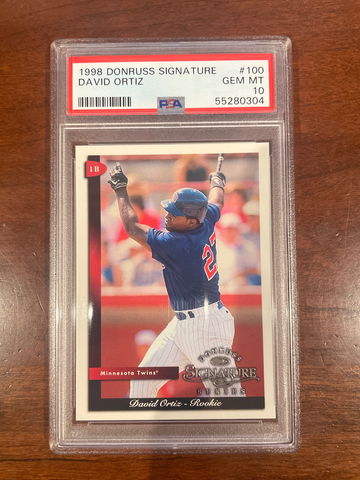 1998 donruss signature David Ortiz rookie psa 10