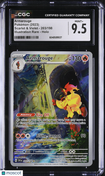 2023 Pokemon Scarlet & Violet Armarouge Holo Illustration Rare Illustration Rare CGC 9.5 #203/198