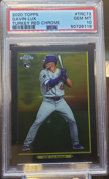 Gavin Lux 2020 Topps Chrome Turkey Red #TRC73 Rookie RC Gem Mint PSA 10 Dodgers