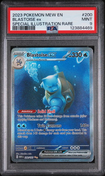 2023 Pokemon Scarlet and Violet 151 Special Illustration Rare Blastoise Ex #200 PSA 9