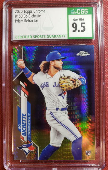 Bo Bichette 2020 Topps Chrome Prism Refractor CGS 9.5 Gem Mint