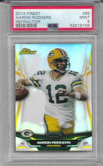 2014 Finest AARON RODGERS Refractor PSA 9 Mint Packers