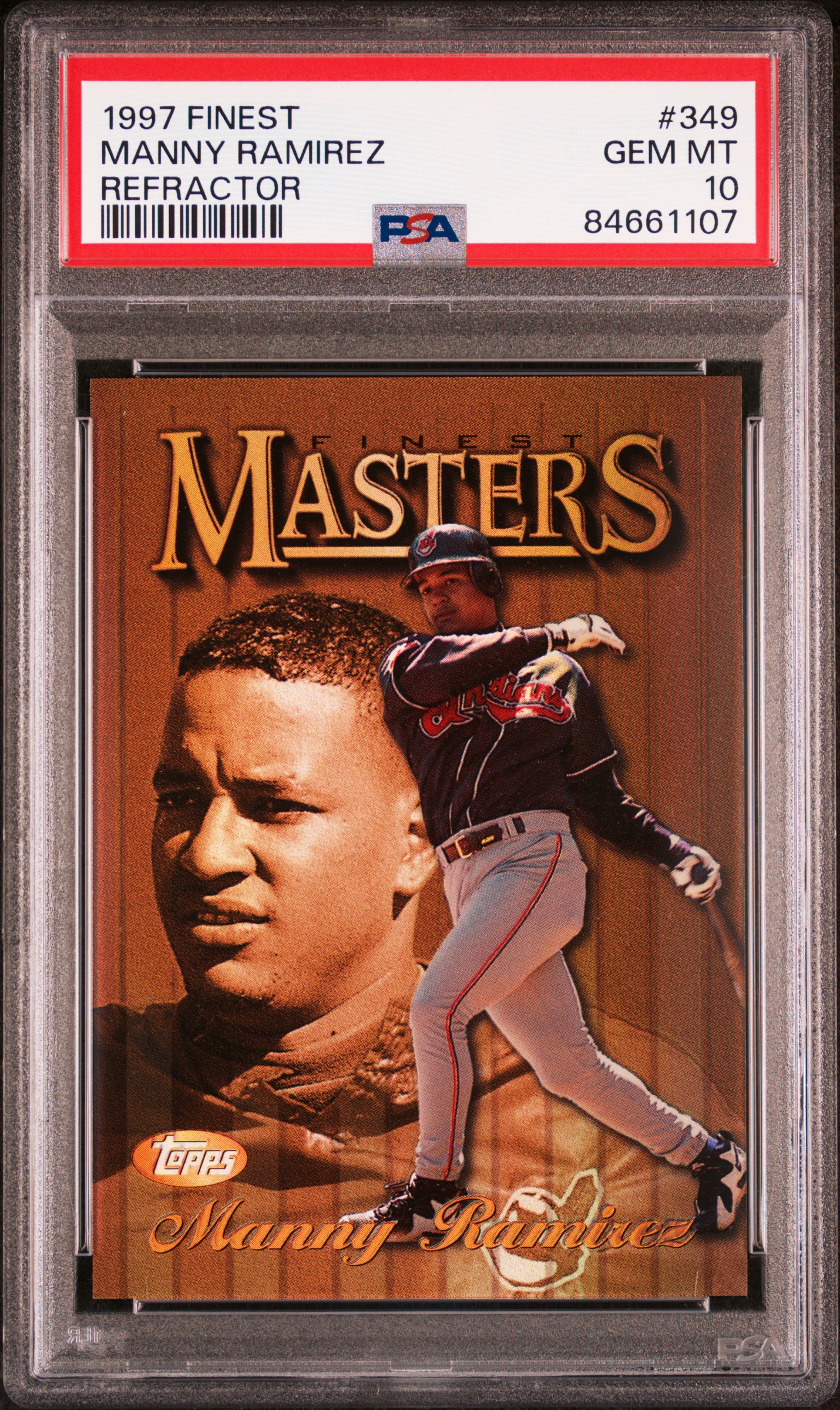 1997 Finest Manny Ramirez #349 Rare Gold Refractor PSA 10 Pop 8