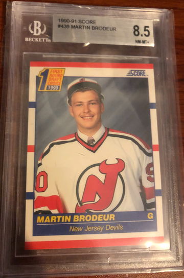 1990-91 Score Martin Brodeur HOF Rookie RC BGS 8.5