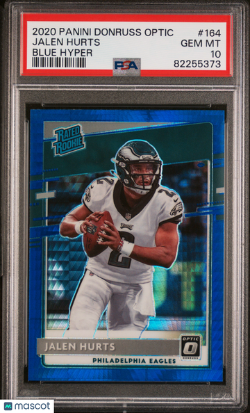 2020 Panini Donruss Optic Jalen Hurts #164 Blue Hyper PSA 10