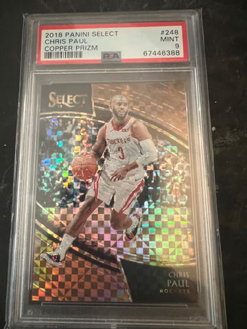 2018-19 Panini Select Courtside Copper Prizm /60 Chris Paul #248 PSA9