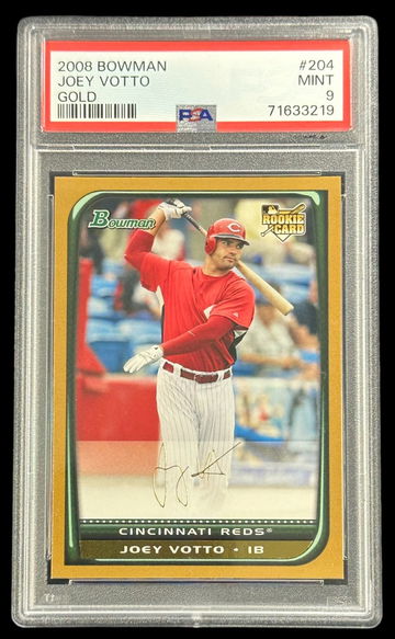 2008 BOWMAN JOEY VOTTO GOLD ROOKIE PSA 9 MINT