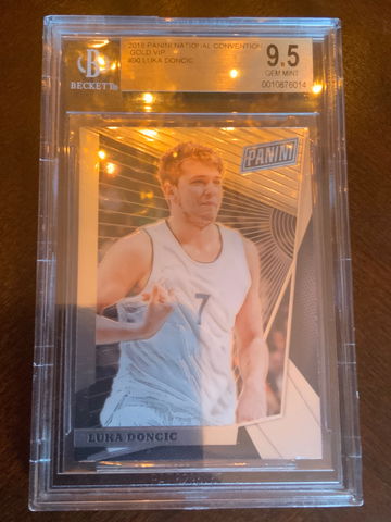 2018 panini national convention gold VIP Luka doncic bgs 9.5