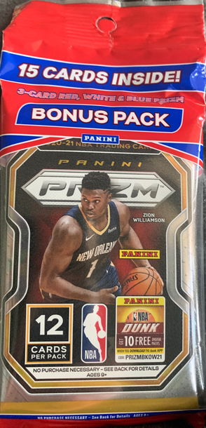 2020-21 Panini Prizm NBA Basketball bonus pack
