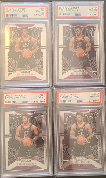 2019 Darius Garland Prizm #288 Lot (4) PSA 10