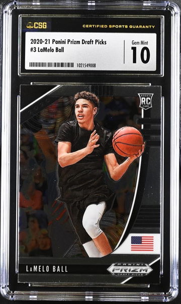 2021 Panini Prizm Draft Picks LaMelo Ball RC #3 CSG 10 Gem Mint