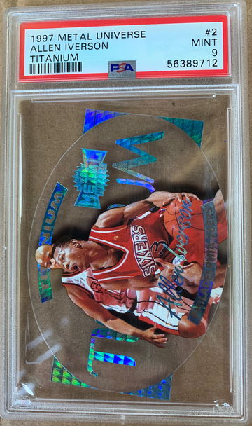 1997 Metal Universe Titanium Allen Iverson PSA 9 Mint