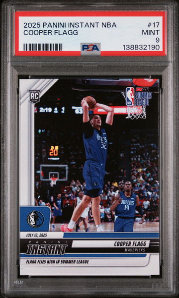 2025 Panini Instant NBA Cooper Flagg #17 /1 PSA 9