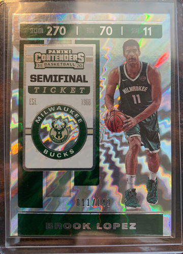 2019 Contenders Semifinal Ticket Brook Lopez 011/149 Jersey # Number