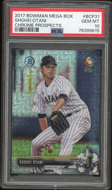 2017 Bowman Mega Box Shohei Ohtani (Otani) PSA 10 #BCP31