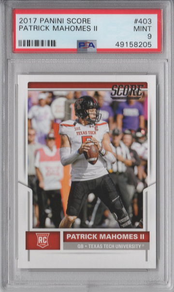 2017 Score Patrick Mahomes II PSA 9