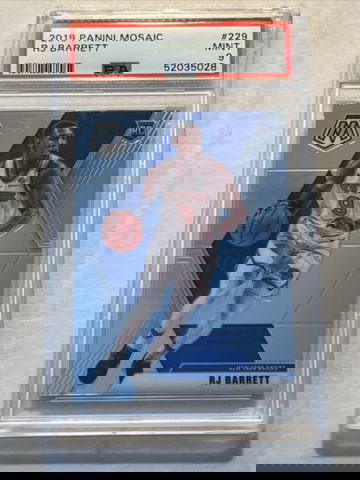 2019-20 Panini Mosaic #229 RJ Barrett RC Rookie PSA 9 MINT