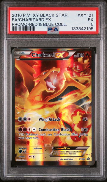 2016 Pokemon XY Black Star Promo Red and Blue Collection Charizard Ex #XY121 PSA 5