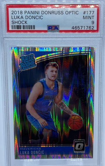 2018 Panini Donruss Optic Luka Doncic SHOCK #177 PSA 9 MINT