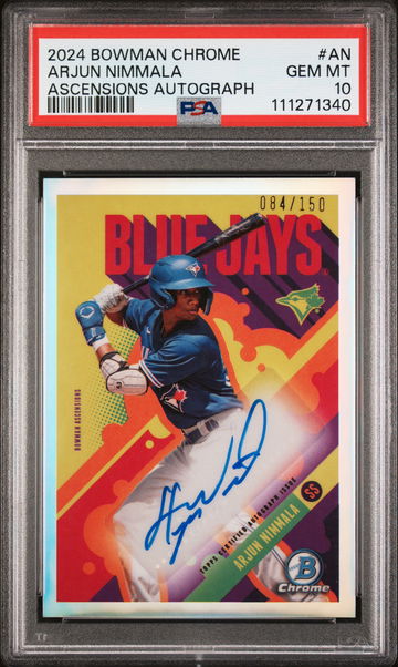 2024 Bowman Chrome Ascensions Arjun Nimmala #AN Auto /150 PSA 10