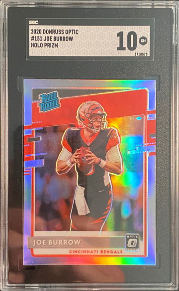 2020 Joe Burrow Donruss Optic Silver Holo Prizm SGC 10