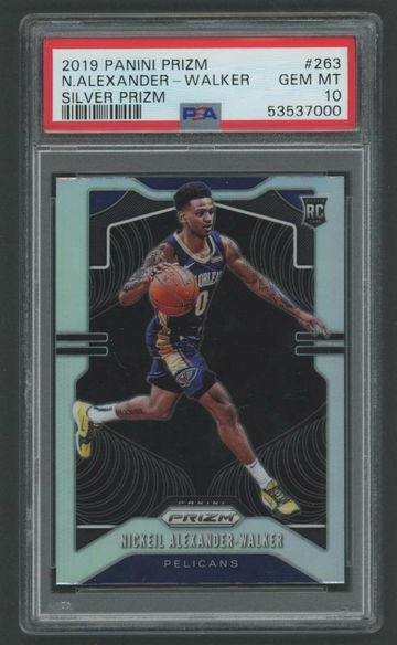 2019-20 Prizm Silver Nickeil Alexander Walker Rookie PSA 10 Pelicans #263