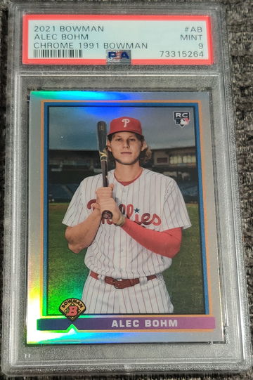 2021 Bowman Chrome Alec Bohm 1991 Bowman #AB PSA 9