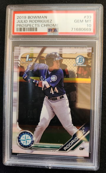 2019 Bowman Julio Rodriguez Prospects Chrome PSA 10