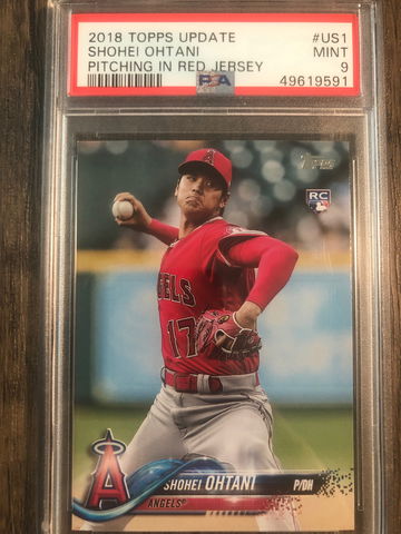 2018 Topps Update Shohei Ohtani PSA 9 Red Jersey 