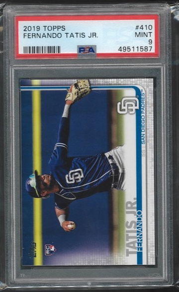 2019 Topps Fernando Tatis Jr #410 Rookie RC PSA 9
