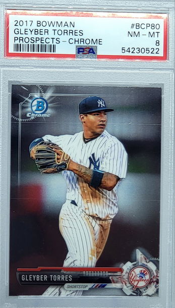 2017 Bowman #BCP80 Gleyber Torres PROSPECTS - CHROME PSA 8