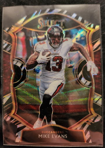 2020 Mike Evans Panini Select Zebra Die Cut Prizm