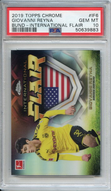 Giovani Reyna Topps Chrome International Flair PSA 10 NEP