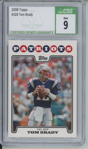 2008 Topps Tom Brady #328 CSG 9 MINT