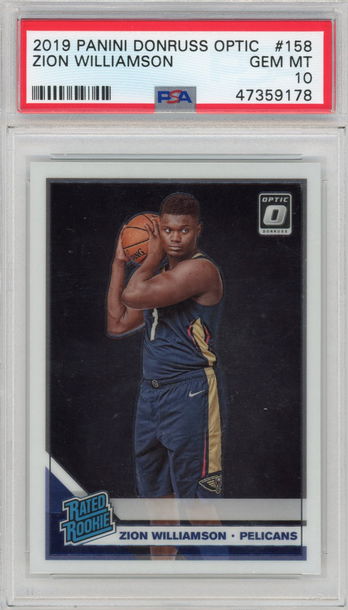Zion Williamson 2019 Panini Donruss Optic PSA 10 #158