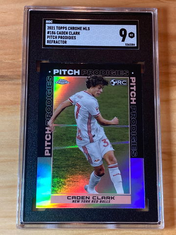 2020 Topps Chrome MLS Caden Clark Pitch Prodigies Refractor SGC 9