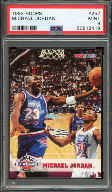 1993 Hoops Michael Jordan Card# 257 PSA 9 MINT!