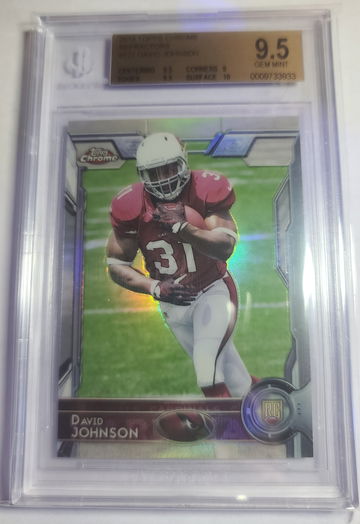 David Johnson 2015 Topps Chrome Refractor BGS 9.5