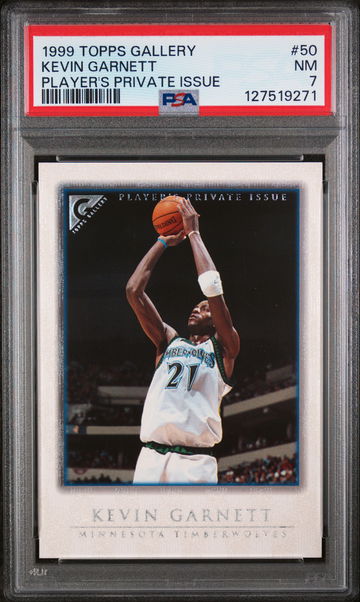 1999 Topps Gallery Player's Private Issue Kevin Garnett #50 /250 PSA 7