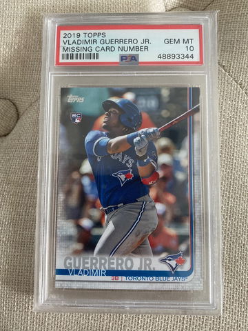 2019 Topps Vladimir Guerrero Jr. Missing Number PSA 10 NNO