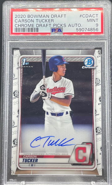 2020 Bowman Chrome Carson Tucker Auto PSA 9