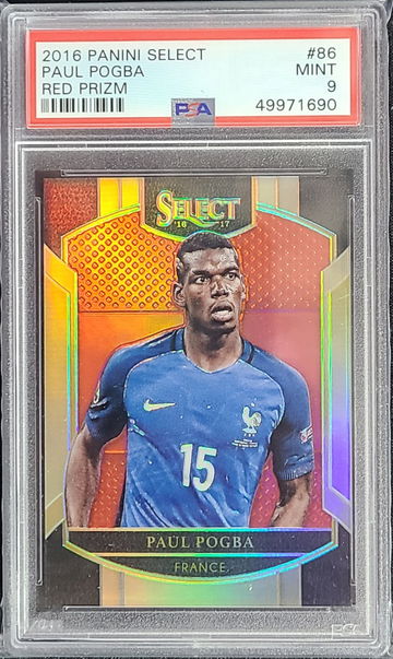 2016 Select Paul Pogba Red Prizm 61/199 PSA 9 