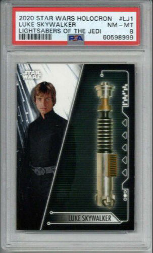 2020 TOPPS STAR WARS HOLOCRON LJ1 LUKE SKYWALKER LIGHTSABERS PSA 8 NM-MT LOW POP