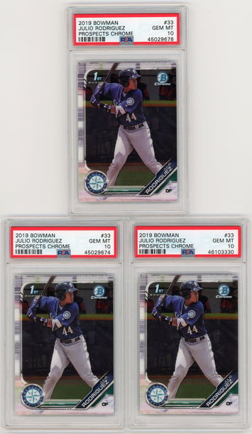 Julio Rodriguez Chrome x 3