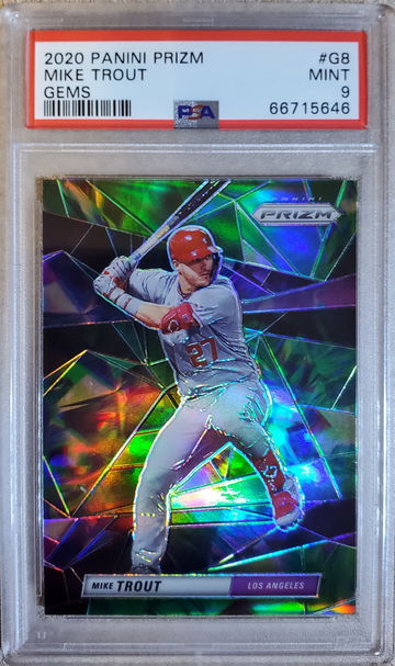 2020 Panini PRIZM #G8 Mike Trout GEMS PSA 9
