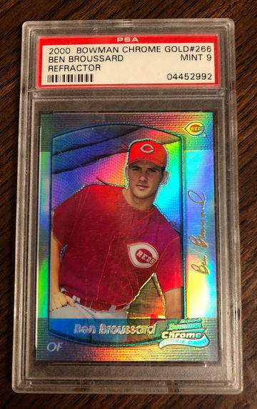 2000 Bowman Chrome Ben Broussard PSA  9 Gold Rc Refractor 