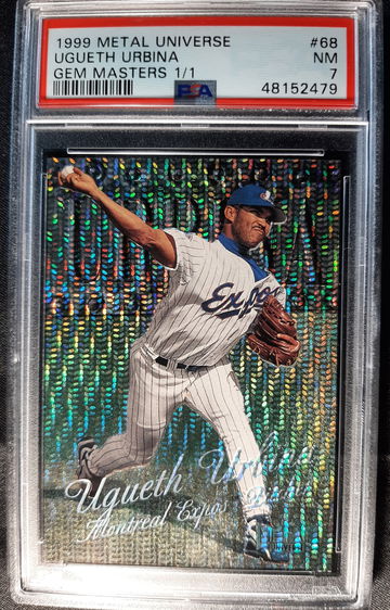 Psa 7 1999 Metal Universe #68 Ugueth Urbina Gem Masters # /1 one of one Shipping from Canada 