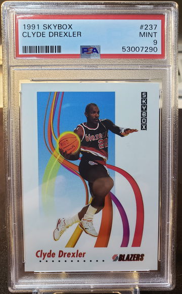 1991 Skybox Clyde Drexler PSA 9 Mint #237 Portland Trail Blazers